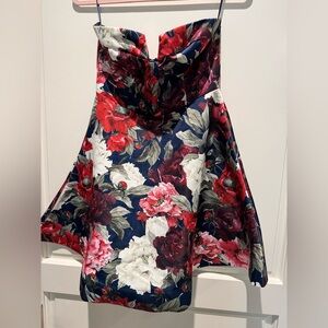 Luxxel strapless floral dress - multicolor - Small
